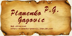 Plamenko Gagović vizit kartica